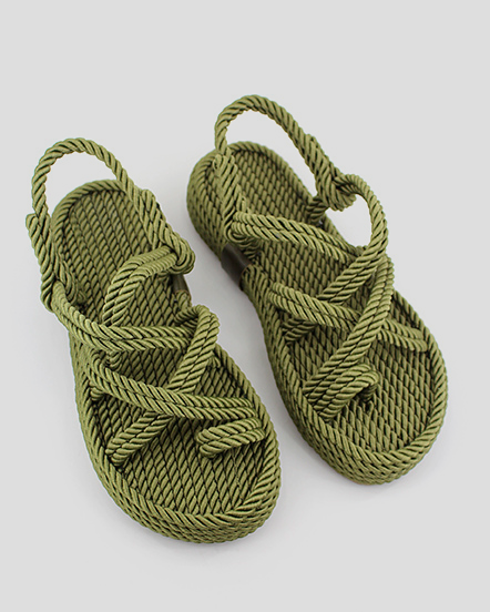 Rope Sandals Nomads Finger - Khaki BY Mumka - Sandals available at DOYUF